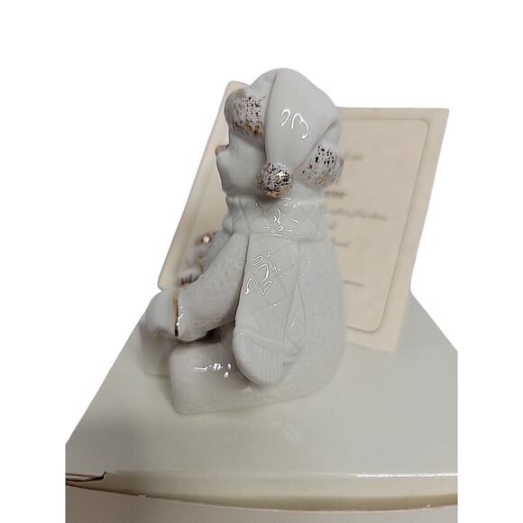 Lenox Snowman Figurine 24k Gold Accents Gift Box & COA Santa Hat Holiday Decor - Picture 3 of 7